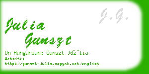 julia gunszt business card